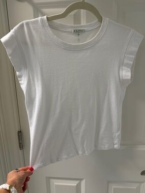 Z Supply White Cap Sleeve Crew Tee